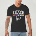 I Promise To Teach Love LGBT-Q Pride Proud Ally Teacher Men's V-Neck T-Shirt, novelty gifts, funny gifts I Promise To Teach Love LGBT-Q Pride Proud Ally Teacher Men's V-Neck T-Shirt, novelty gifts, funny gifts
