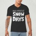 Proud Supporter Of Snow Days Teacher Christmas Men Women Men's V-Neck T-Shirt, novelty gifts, funny gifts