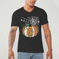 Pumpkin Music Teacher Halloween Fall Music Notes Autumn Men's V-Neck T-Shirt, novelty gifts, funny gifts