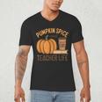 Pumpkin Spice And Teacher Life Halloween Teacher Men's V-Neck T-Shirt, novelty gifts, funny gifts Pumpkin Spice And Teacher Life Halloween Teacher Men's V-Neck T-Shirt, novelty gifts, funny gifts