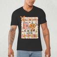 Pumpkin Teacher Preppy Fall In Love With Learning Autumn Men's V-Neck T-Shirt, novelty gifts, funny gifts