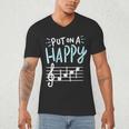 Put On A Happy Face Music Music Teacher Men's V-Neck T-Shirt, novelty gifts, funny gifts Put On A Happy Face Music Music Teacher Men's V-Neck T-Shirt, novelty gifts, funny gifts