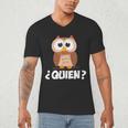 Quien Who Owl Spanish Teacher Men's V-Neck T-Shirt, novelty gifts, funny gifts Quien Who Owl Spanish Teacher Men's V-Neck T-Shirt, novelty gifts, funny gifts