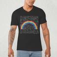Rainbow Math Equation Teacher Nerd Retro LGBT Gay Pride Flag Men's V-Neck T-Shirt, novelty gifts, funny gifts