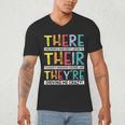 There Their They’Re Grammar Joke For English Teacher Student Men's V-Neck T-Shirt, novelty gifts, funny gifts