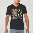 Readers Are Leaders Reading Book Lover Teacher Women Men Kid Men's V-Neck T-Shirt, novelty gifts, funny gifts