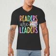 Readers Are Leaders Reading Book Lovers Teacher Women Kids Men's V-Neck T-Shirt, novelty gifts, funny gifts