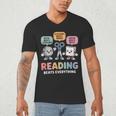 Reading Beats Everything Teacher Rock Paper Scissors Men's V-Neck T-Shirt, novelty gifts, funny gifts Reading Beats Everything Teacher Rock Paper Scissors Men's V-Neck T-Shirt, novelty gifts, funny gifts
