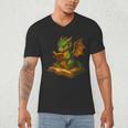 Reading Dragon Shirt For Bookish Teacher Librarian Bookworm Men's V-Neck T-Shirt, novelty gifts, funny gifts Reading Dragon Shirt For Bookish Teacher Librarian Bookworm Men's V-Neck T-Shirt, novelty gifts, funny gifts