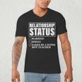 Relationship Status Taken By Super Hot Teacher Men's V-Neck T-Shirt, novelty gifts, funny gifts