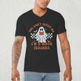 Retro You Can't Scare Me I'm A Math Teacher Cute Ghost Women Men's V-Neck T-Shirt, novelty gifts, funny gifts