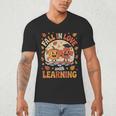 Retro Fall In Love With Learning Pumpkin Leaf Teacher Autumn Men's V-Neck T-Shirt, novelty gifts, funny gifts Retro Fall In Love With Learning Pumpkin Leaf Teacher Autumn Men's V-Neck T-Shirt, novelty gifts, funny gifts