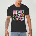Retro Infant Teacher Vibes Women Daycare Teacher Men's V-Neck T-Shirt, novelty gifts, funny gifts