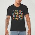 Retro It's a Good Day To Make Some Art Teacher Student Men's V-Neck T-Shirt, novelty gifts, funny gifts Retro It's a Good Day To Make Some Art Teacher Student Men's V-Neck T-Shirt, novelty gifts, funny gifts