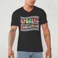 Retro Special Education Squad Groovy Dream Team SPED Teacher Men's V-Neck T-Shirt, novelty gifts, funny gifts Retro Special Education Squad Groovy Dream Team SPED Teacher Men's V-Neck T-Shirt, novelty gifts, funny gifts