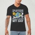 Rotation Of Earth Science Teacher Earth Day Men Women Men's V-Neck T-Shirt, novelty gifts, funny gifts