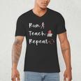 Run Teach Repeat Teacher Running Saying Slogan Runner Men's V-Neck T-Shirt, novelty gifts, funny gifts Run Teach Repeat Teacher Running Saying Slogan Runner Men's V-Neck T-Shirt, novelty gifts, funny gifts