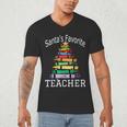 Santa's Favorite Teacher Idea For Christmas Teachers Men's V-Neck T-Shirt, novelty gifts, funny gifts Santa's Favorite Teacher Idea For Christmas Teachers Men's V-Neck T-Shirt, novelty gifts, funny gifts