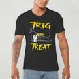 School Math Teacher Halloween 2022 Trig Or Treat Shirt Men's V-Neck T-Shirt, novelty gifts, funny gifts