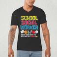 School Social Worker Teacher Caseworker Public Servant LSW Men's V-Neck T-Shirt, novelty gifts, funny gifts