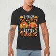 School Thankful I Teach The Cutest Little Turkeys Thanksgiving Teacher Men's V-Neck T-Shirt, novelty gifts, funny gifts
