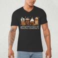 Science Teacher Horror Fall Coffee Halloween Pumpkin Autumn Men's V-Neck T-Shirt, novelty gifts, funny gifts