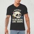 Science Teachers Love Brains Teachers Halloween Men's V-Neck T-Shirt, novelty gifts, funny gifts