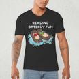 Sea Otter Book Reading Shirt For Bookworm Teachers Men's V-Neck T-Shirt, novelty gifts, funny gifts