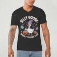 Silly Goose Spooky Teacher Club Halloween Witch Ghost Men's V-Neck T-Shirt, novelty gifts, funny gifts