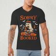 Sorry I'm Booked Ghost Reading Book Lover Teacher Halloween Men's V-Neck T-Shirt, novelty gifts, funny gifts Sorry I'm Booked Ghost Reading Book Lover Teacher Halloween Men's V-Neck T-Shirt, novelty gifts, funny gifts