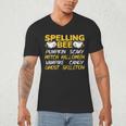 Spelling Bee Costume For a Halloween Teacher Pun Women Men's V-Neck T-Shirt, novelty gifts, funny gifts