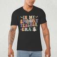 In My Spooky Teacher Era Groovy Hippie Retro Ghost Halloween Men Women Kids Men's V-Neck T-Shirt, novelty gifts, funny gifts In My Spooky Teacher Era Groovy Hippie Retro Ghost Halloween Men Women Kids Men's V-Neck T-Shirt, novelty gifts, funny gifts