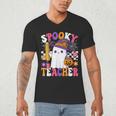 Spooky Teacher Ghost Pencil Teach Halloween Teacher Men's V-Neck T-Shirt, novelty gifts, funny gifts