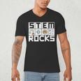 STEM Rocks Science Technology Engineering Math STEM Teacher Men's V-Neck T-Shirt, novelty gifts, funny gifts