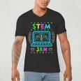 STEM Teacher Shirt STEM Teacher Tshirts STEM Is My Jam Men's V-Neck T-Shirt, novelty gifts, funny gifts