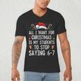 Stop Saying 6-7 Teacher 67 Christmas Meme Six Seven Men's V-Neck T-Shirt, novelty gifts, funny gifts Stop Saying 6-7 Teacher 67 Christmas Meme Six Seven Men's V-Neck T-Shirt, novelty gifts, funny gifts