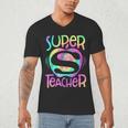 Super Teacher Back To School Apple Tie Dye First Day Men's V-Neck T-Shirt, novelty gifts, funny gifts Super Teacher Back To School Apple Tie Dye First Day Men's V-Neck T-Shirt, novelty gifts, funny gifts