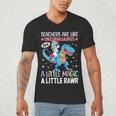 T Rex Dinosaur Unicorn Teachers Are Like Unicornasaurus Rex Men's V-Neck T-Shirt, novelty gifts, funny gifts T Rex Dinosaur Unicorn Teachers Are Like Unicornasaurus Rex Men's V-Neck T-Shirt, novelty gifts, funny gifts