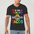 T Is For Teacher And Tacos For Teacher & Tacos Lovers Men's V-Neck T-Shirt, novelty gifts, funny gifts T Is For Teacher And Tacos For Teacher & Tacos Lovers Men's V-Neck T-Shirt, novelty gifts, funny gifts