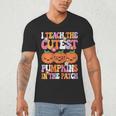 I Teach The Cutest Pumpkins Halloween Fall Teacher Women Men's V-Neck T-Shirt, novelty gifts, funny gifts