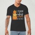 I Teach The Cutest Pumpkins In The Patch Fall Autumn Teacher Men's V-Neck T-Shirt, novelty gifts, funny gifts