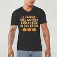 I Teach The Cutest Pumpkins In The Patch Fall Season Teacher Men's V-Neck T-Shirt, novelty gifts, funny gifts I Teach The Cutest Pumpkins In The Patch Fall Season Teacher Men's V-Neck T-Shirt, novelty gifts, funny gifts