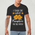 I Teach The Cutest Pumpkins In The Patch Halloween Teacher Men's V-Neck T-Shirt, novelty gifts, funny gifts