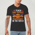 I Teach The Cutest Pumpkins In The Patch Halloween Teacher Men's V-Neck T-Shirt, novelty gifts, funny gifts