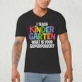 I Teach Kindergarten What Is Your Superpower Teacher Men's V-Neck T-Shirt, novelty gifts, funny gifts I Teach Kindergarten What Is Your Superpower Teacher Men's V-Neck T-Shirt, novelty gifts, funny gifts