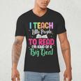 I Teach Little People To Read Reading Teacher For Men Women Girls Kids Men's V-Neck T-Shirt, novelty gifts, funny gifts
