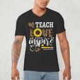 TEACH LOVE INSPIRE Teacher Sunflower Appreciation Men's V-Neck T-Shirt, novelty gifts, funny gifts TEACH LOVE INSPIRE Teacher Sunflower Appreciation Men's V-Neck T-Shirt, novelty gifts, funny gifts