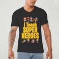 I Teach Super Heroes Comic Book Hero Teacher School Men's V-Neck T-Shirt, novelty gifts, funny gifts