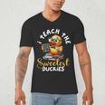 I Teach The Sweetest Duckies Teacher Rubber Duck Teaching Men's V-Neck T-Shirt, novelty gifts, funny gifts I Teach The Sweetest Duckies Teacher Rubber Duck Teaching Men's V-Neck T-Shirt, novelty gifts, funny gifts