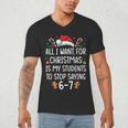Teacher 67 Christmas Six Seven 6-7 For Men Women Humor Men's V-Neck T-Shirt, novelty gifts, funny gifts Teacher 67 Christmas Six Seven 6-7 For Men Women Humor Men's V-Neck T-Shirt, novelty gifts, funny gifts